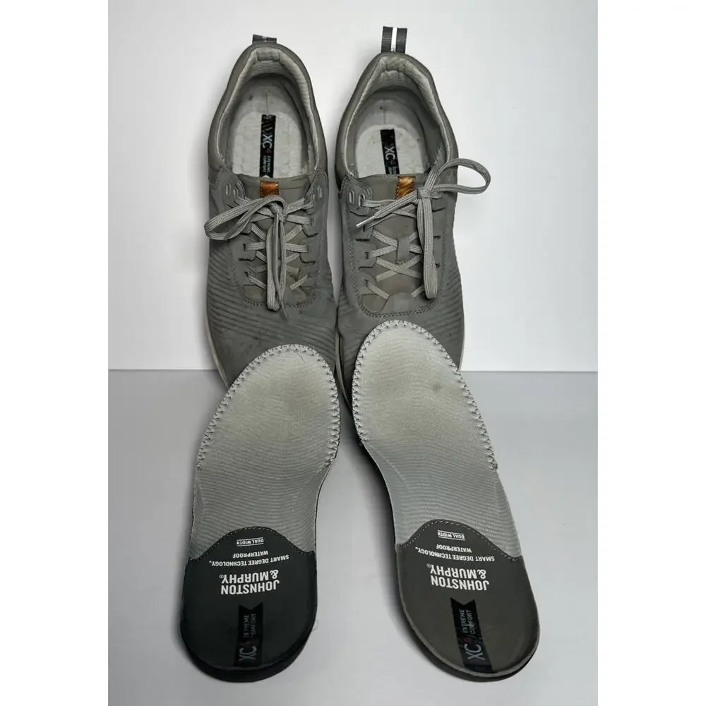 TR1 LUXE MEN'S SHOES SIZE 10 M GRAY NUBUCK LACE UP Johnston & Murphy